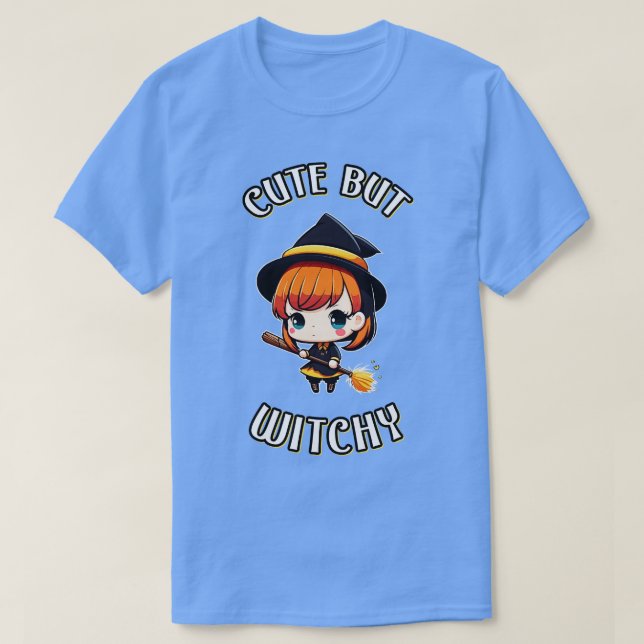 Cute But Witchy Chibi Witch Wicca 1 T-Shirt (Design Front)