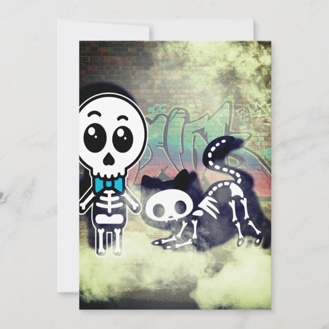 Cute but with a touch of Ghoulish  Invitation (Front)