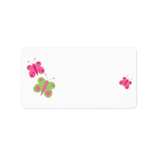 Cute Butterflies Blank Address Labels (Front)
