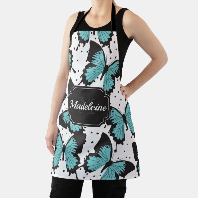 Cute Butterflies Pattern Apron (Insitu)