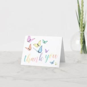 Cute Butterflies Thank You Card