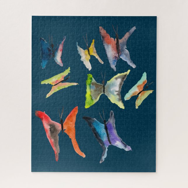 Cute butterflies watercolor art jigsaw puzzle (Vertical)