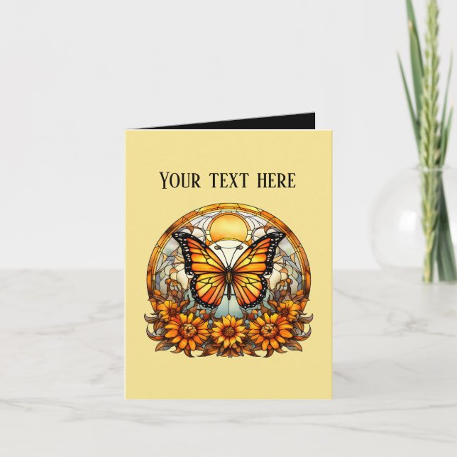 Cute butterfly add message  card (Front)