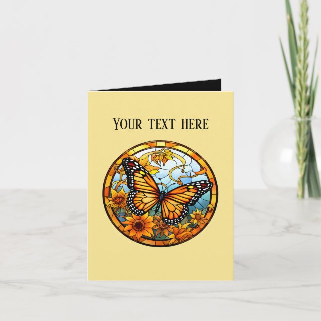 Cute butterfly add message  card (Front)