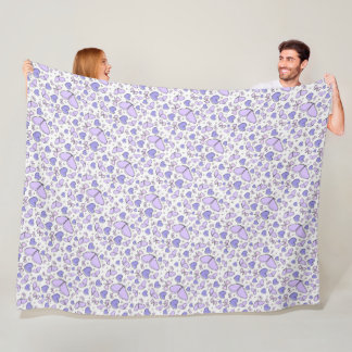 Cute Butterfly Aesthetic Purple Theme Fleece Blanket
