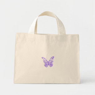 cute butterfly art design  mini tote bag