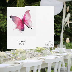 Cute Butterfly Blank Thank You Custom Card