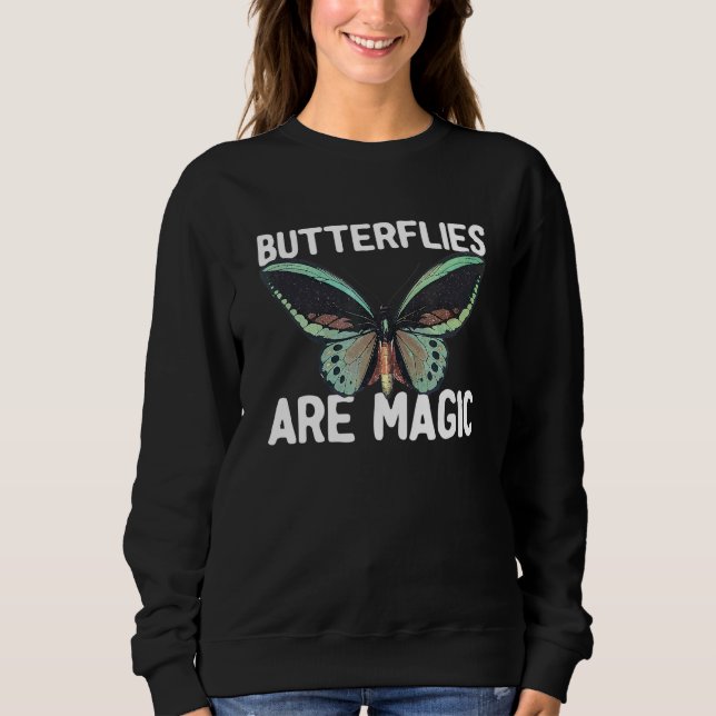 Cute Butterfly Butterflies Are Magic Bug Kids Sweatshirt (Front)