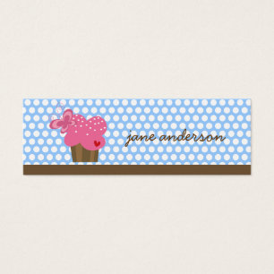 Cute Butterfly Cupcake Birthday Party DIY Gift Tag