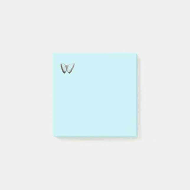 Cute Butterfly design light blue Post-it Notes (Front)