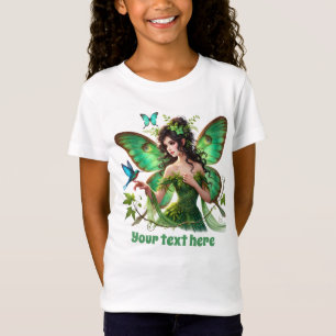 Cute Butterfly fantasy unicorn girls customisable  T-Shirt