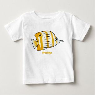Cute butterfly fish cartoon illustration  baby T-Shirt