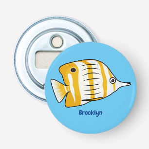 Cute butterfly fish cartoon illustration  bottle opener