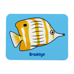 Cute butterfly fish cartoon illustration magnet