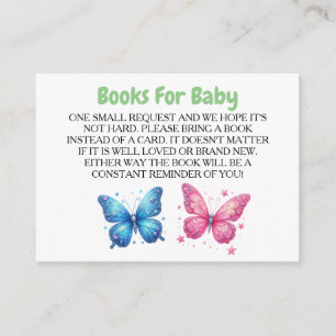 cute butterfly Gender Reveal Party garden Enclosure Card