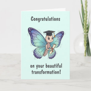Cute Butterfly Graduation Card