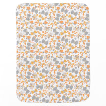 Cute butterfly in a flower garden orange grey