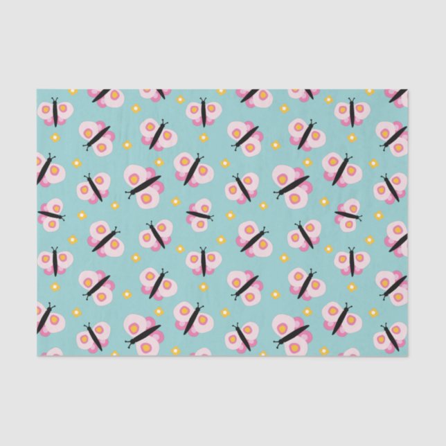 Cute Butterfly Kids Pattern Tissue Paper (Front)