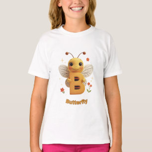 Cute Butterfly Kids T-Shirt   B is for Butterfly A