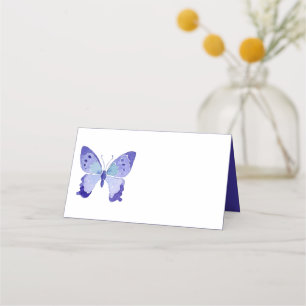 Cute Butterfly Navy Blue Butterflies Wedding Party Place Card