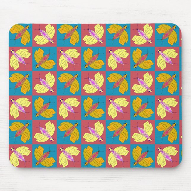 Cute butterfly pattern mouse pad (Front)