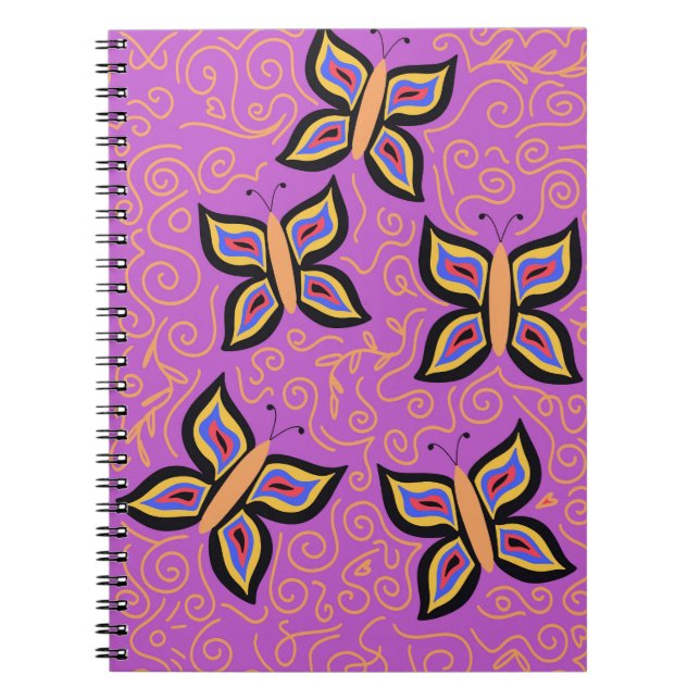 Cute Butterfly Pattern  Notebook (Front)