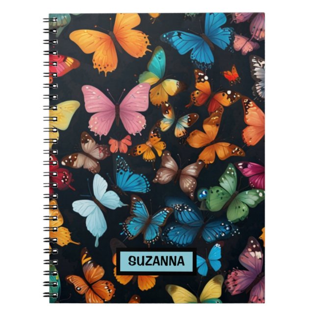 Cute Butterfly Personalised  Notebook (Front)