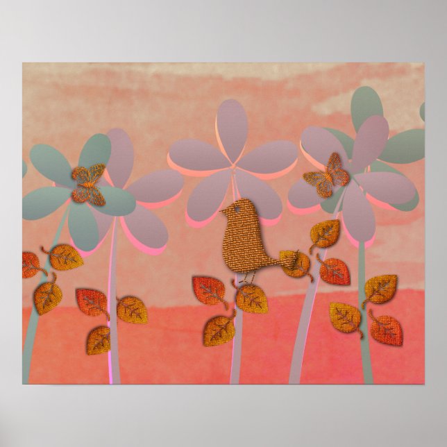 Cute Butterfly Poster (Front)