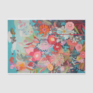 Cute Butterfly Spring Abstract Painting Decoupage Tissue Paper