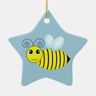 Cute Buzzing Honey Bee Ceramic Tree Decoration