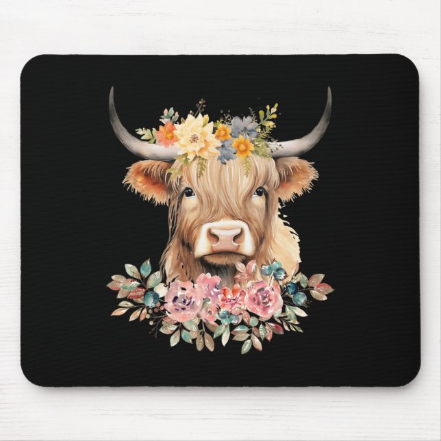 Cute By Cow Xmas Pyjamas Christmas  Mouse Pad (Front)