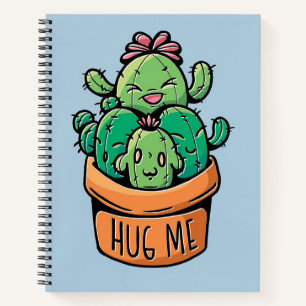Cute Cacti Hug Me Notebook