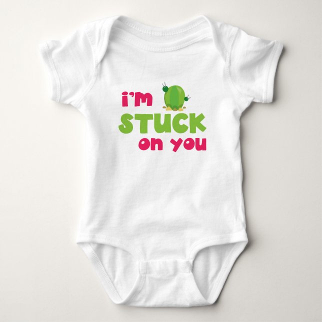 Cute Cactus Baby Bodysuit (Front)