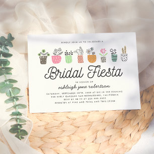 Cute Cactus Bridal Fiesta Bridal Shower Invitation