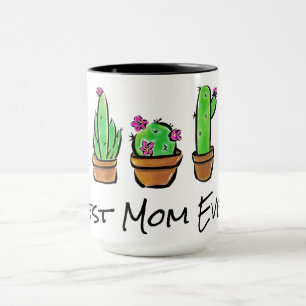 Cute Cactus cacti succulents best mom ever Mug