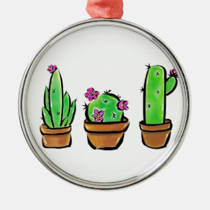 Cute Cactus cacti succulents Metal Tree Decoration