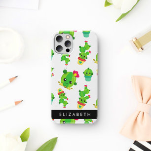 Cute Cactus, Cactus Pattern, Succulent, Your Name iPhone 16 Case