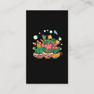 Cute Cactus Coloful Flowers Cacti Garden Art Business Card