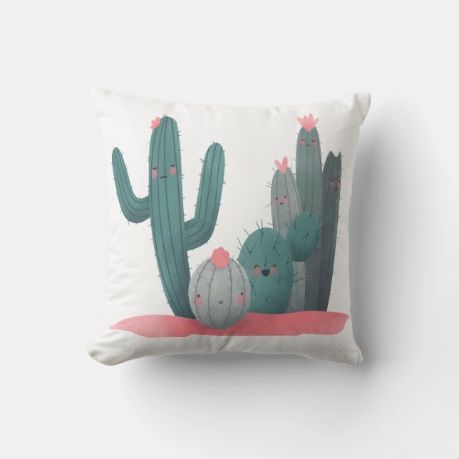 cute Cactus Cushion (Front)