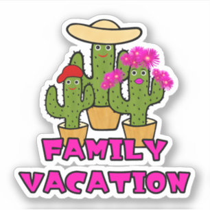 Cute cactus family
