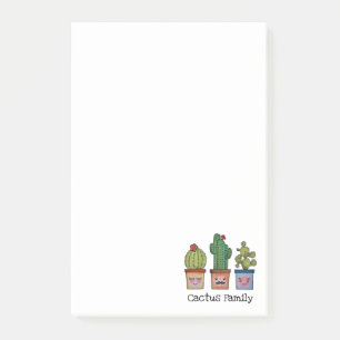 Cute Cactus Family In Watercolor Post-it Notes