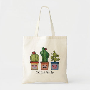 Cute Cactus Family In Watercolor Tote Bag