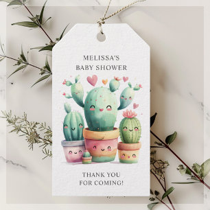 Cute Cactus Fiesta Baby Shower Thank you Favour Gift Tags