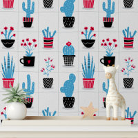 Cute Cactus Flower Peel and Stick
