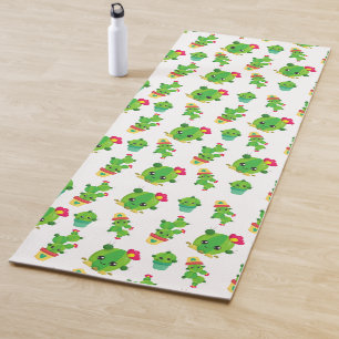 Cute Cactus, Green Cactus, Cactus Pattern Yoga Mat