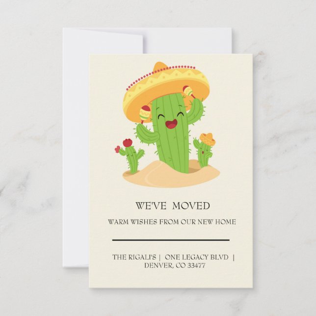 cute Cactus   home moving (Front)
