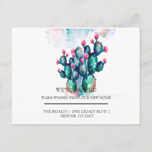 cute Cactus home moving Postcard