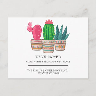 cute Cactus home moving Postcard