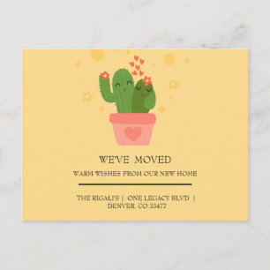 cute Cactus home moving Postcard