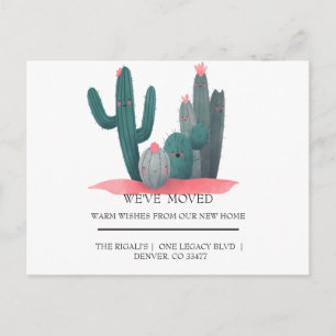 cute Cactus  home moving Postcard